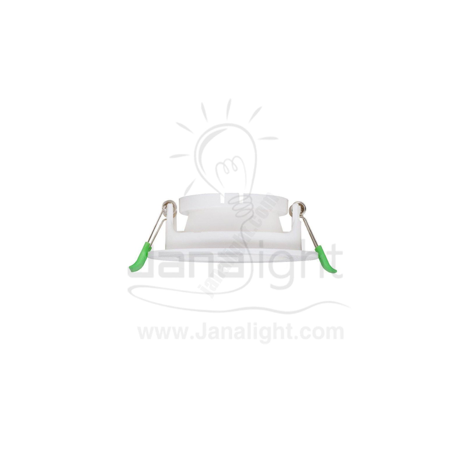 سبوت لايت فارغ متحرك مدور بلاستك ابيض جنى لايت JN402 single round white Spotlight frame